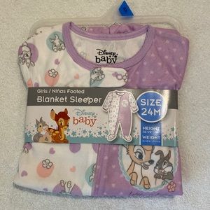 Disney Bambi Baby Girl 24M Microfleece Sleeper Pajamas